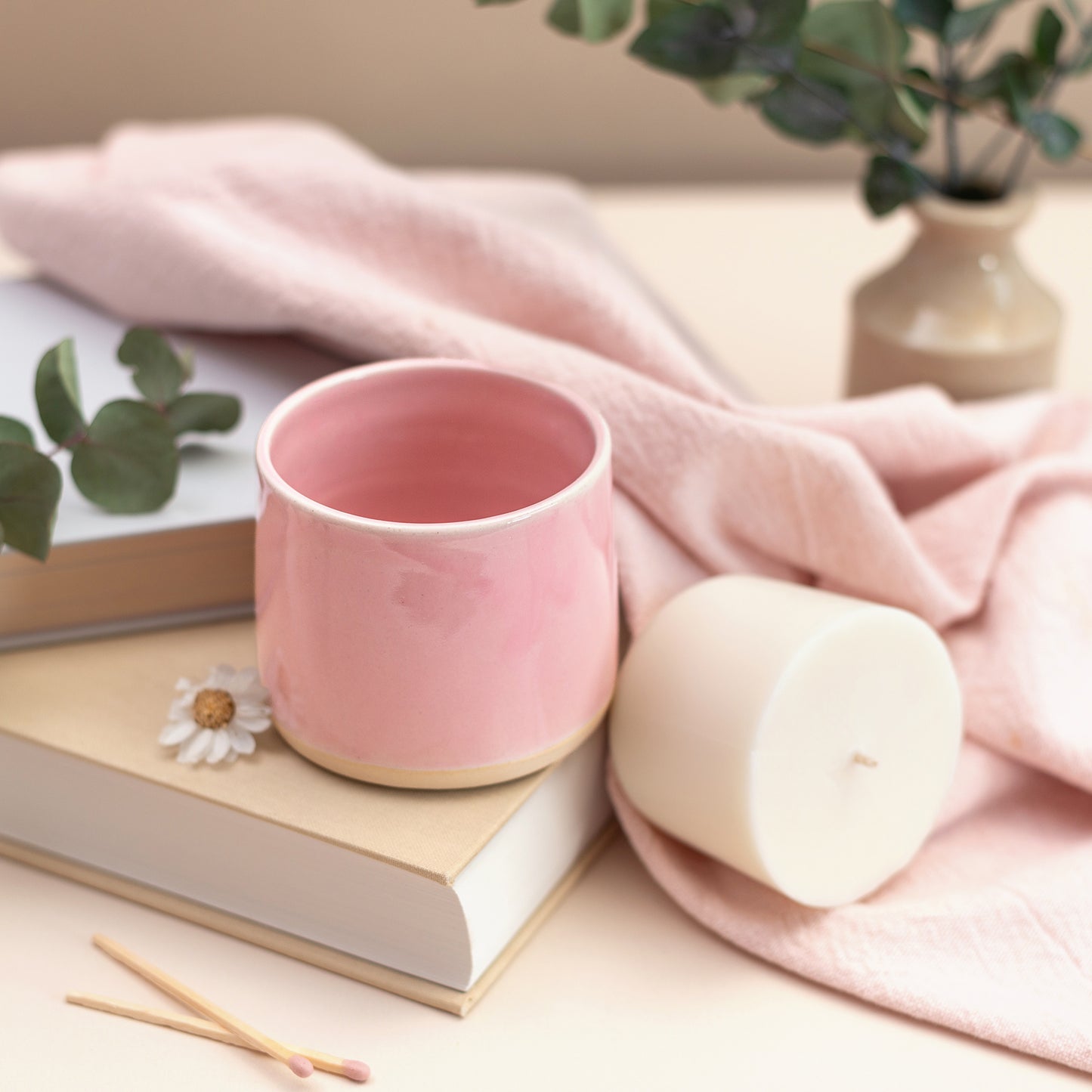 Blush Pink Candle Pot + Refill