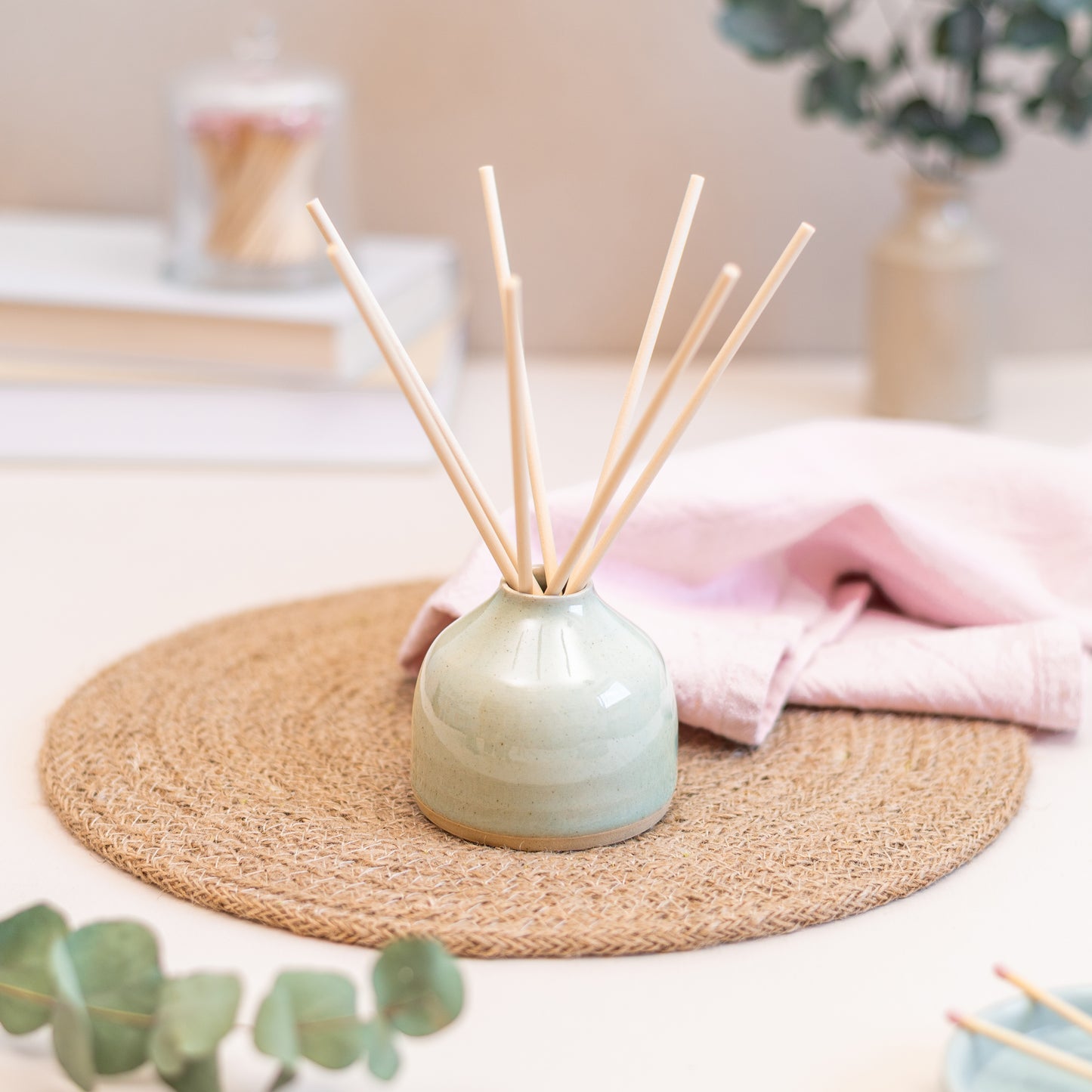 Sage Green Diffuser Pot + Refill